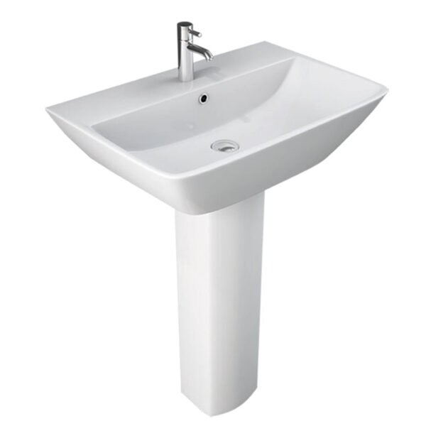 Rak Summit Basin With full Pedestal - 500mm Wide - White - 1 TH