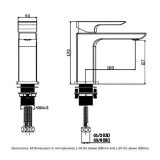 RAK Summit Mini Mono Basin Mixer Tap - 1 TH - Chrome - Image 2