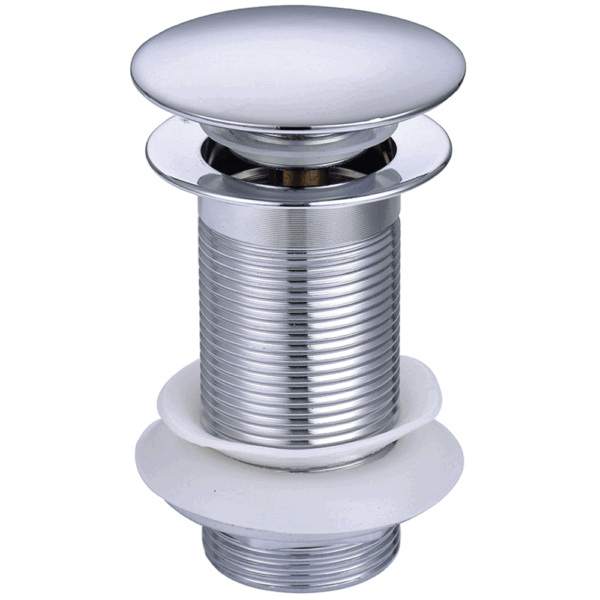 Rak Unslotted Click Clack Basin Waste - Chrome
