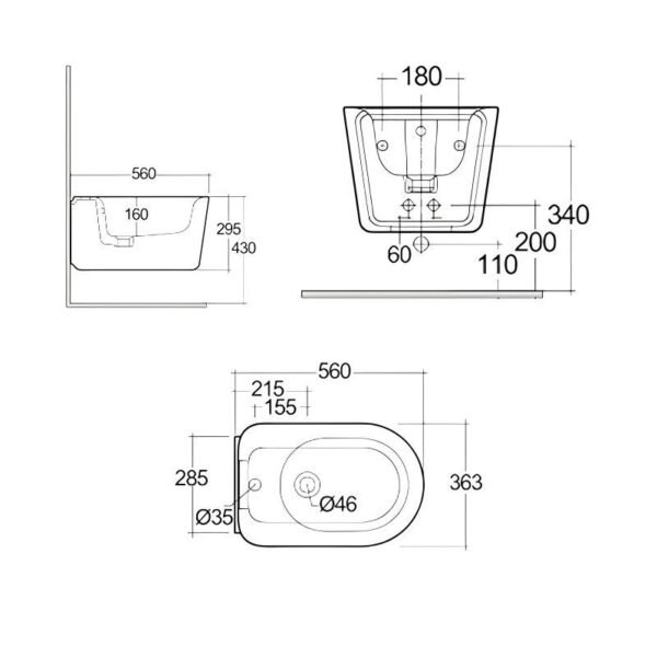 Rak Valet Wall Hung Bidet - Image 3