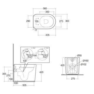 Rak Valet Rimless Back To Wall Toilet With Soft Close Seat - Image 4