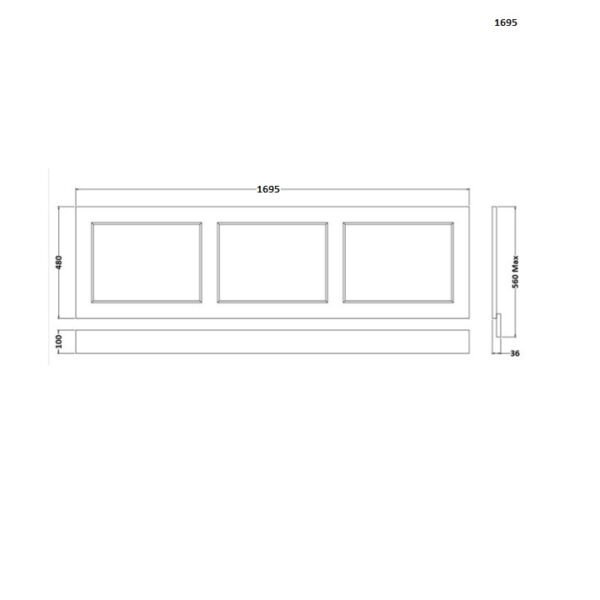 RAK Washington Bath Front Panel With Adjustable Plinth - Image 2