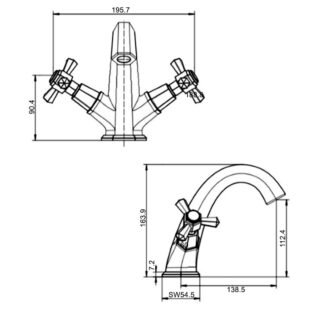 RAK Washington Basin Mixer Tap - 1 TH - Chrome - Image 3