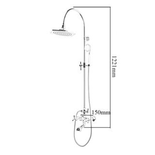 RAK Washington Thermostatic Exposed Shower Kit With Bath Spout - Chrome - Image 2