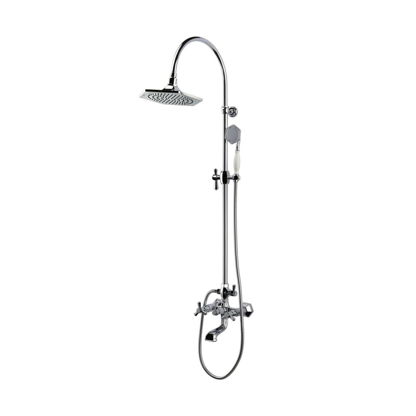 RAK Washington Thermostatic Exposed Shower Kit With Bath Spout - Chrome