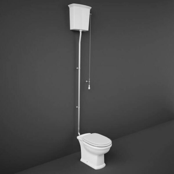 RAK Washington High Level Toilet With Soft Close Seat - Alpine White