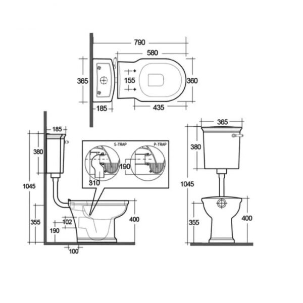 RAK Washington Low Level Toilet With Soft Close Seat - Alpine White - Image 2
