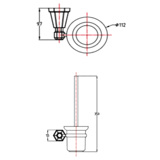 RAK Washington Toilet Brush Holder - Chrome - Image 2