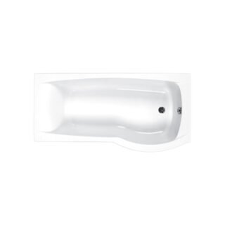 Carron Aspect P Shaped Shower Bath - 1700mm x 800mm - No TH -  White - Image 3