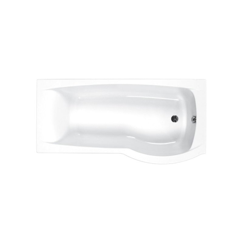 Carron Aspect P Shaped Shower Bath - 1700mm x 800mm - No TH - White - Image 3