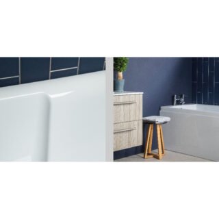 Carron Axis Single Ended Bath With Twin Grip - No TH - White - Image 3