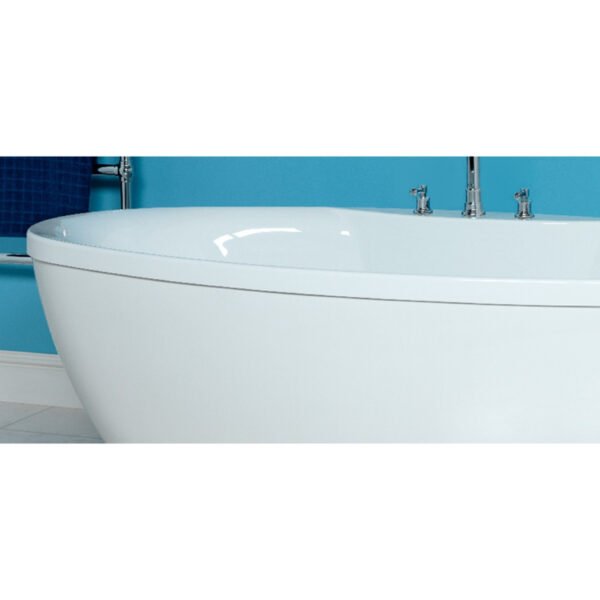 Carron Elysee Double Ended Freestanding Bath  - 1800mm x 900mm - No TH - White - Image 3