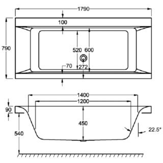 Carron Haiku Double Ended Bath - No TH - White - Image 5
