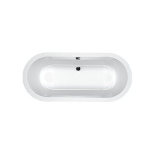 Carron Halcyon Oval Double Ended Inset Bath - 1750mm x 800mm - No TH - White - Image 2