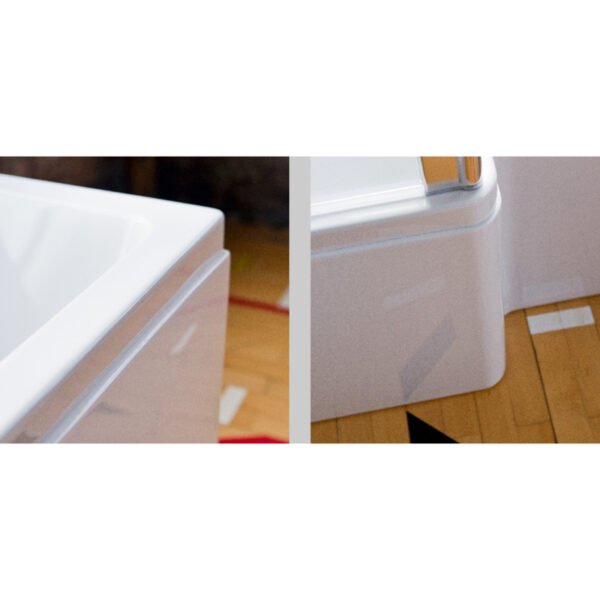Carron Quantum P Shaped Shower Bath - No TH - White - Image 4