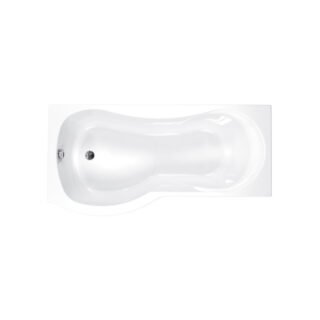 Carron Arc P Shaped Shower Bath -  1700mm x 850mm - No TH - White - Image 2