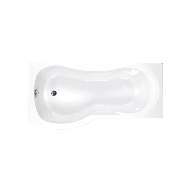 Carron Arc P Shaped Shower Bath -  1700mm x 850mm - No TH - White - Image 2