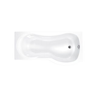 Carron Arc P Shaped Shower Bath -  1700mm x 850mm - No TH - White - Image 3