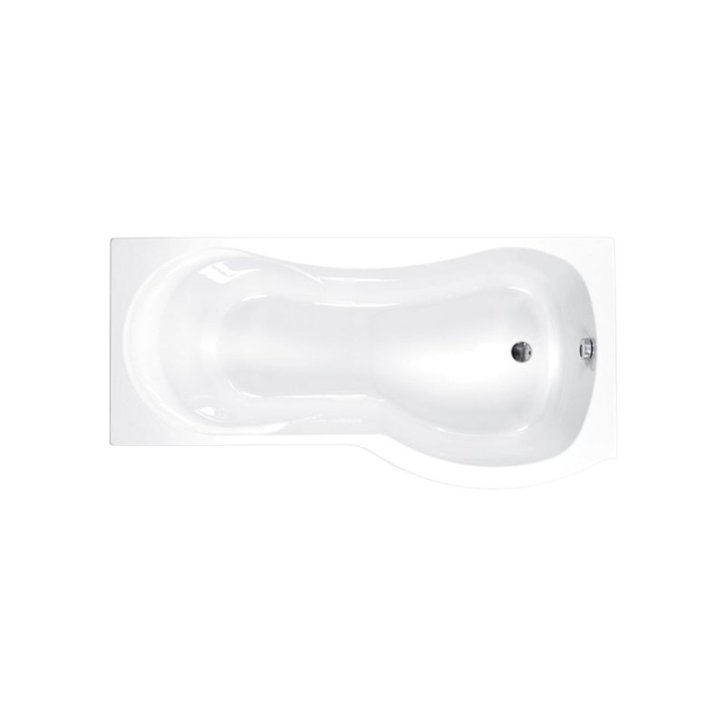 Carron Arc P Shaped Shower Bath -  1700mm x 850mm - No TH - White - Image 3