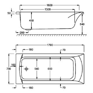 Carron Sigma Single Ended Bath - No TH - White - Image 8