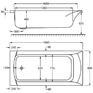 Carron Sigma Single Ended Bath - No TH - White - Image 9