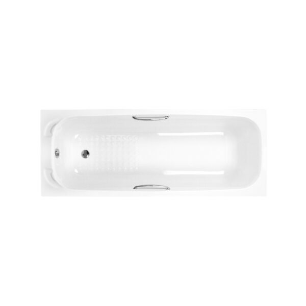 Carron Swallow 8mm Acrylic Single Ended Bath With Twin Grip - 1700mm x 700mm - No TH - White - Image 2
