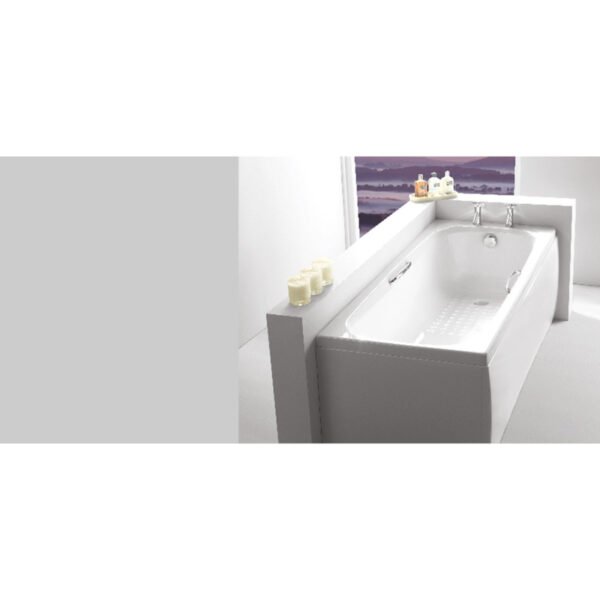 Carron Swallow 8mm Acrylic Single Ended Bath With Twin Grip - 1700mm x 700mm - No TH - White
