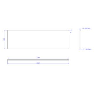 Carron Low Level Bath Front Panel - White - Image 3