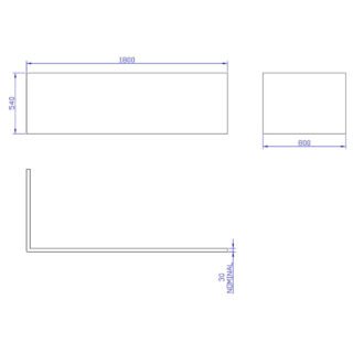 Carron Carronite L Shaped Bath Panel - White - Image 9