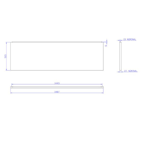 Carron Bath Front Panel - White - Image 2
