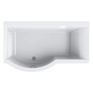Carron Urban P Shaped Shower Bath - No TH - White - Image 2