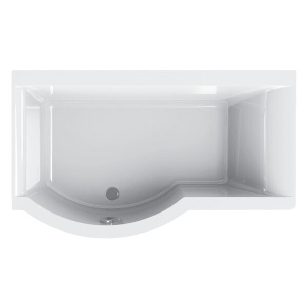 Carron Urban P Shaped Shower Bath - No TH - White - Image 2