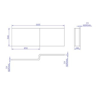 Carron Quantum Shower Bath Front Panel - White - Image 3