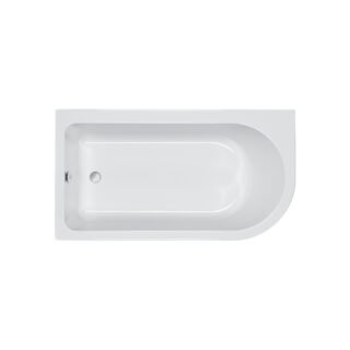 Carron Status Single Ended Shower Bath - 1550mm x 850mm - No TH - White - Image 3
