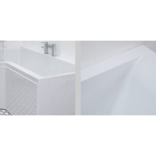 Carron Urban Edge Shower Bath - No TH - White - Image 3