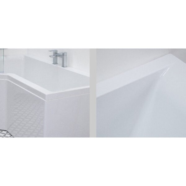 Carron Urban Edge Shower Bath - No TH - White - Image 3