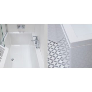 Carron Urban Edge Shower Bath - No TH - White - Image 4