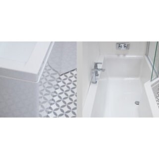 Carron Urban Edge Shower Bath - No TH - White - Image 9