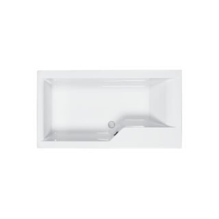 Carron Urban Swing Carronite Shower Bath - 1575mm x 850mm - No TH - White - Image 2