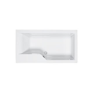 Carron Urban Swing Carronite Shower Bath - 1575mm x 850mm - No TH - White - Image 3