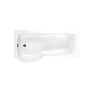 Carron Sigma P Shaped Shower Bath - 1800mm x 900mm - No TH - White - Image 2