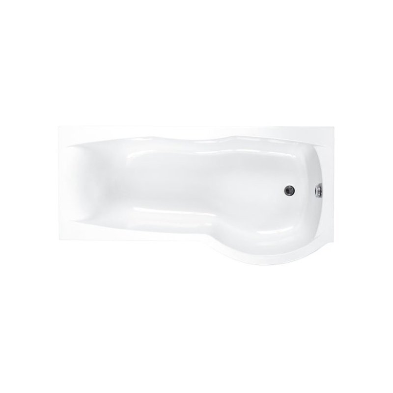 Carron Sigma P Shaped Shower Bath - 1800mm x 900mm - No TH - White - Image 3