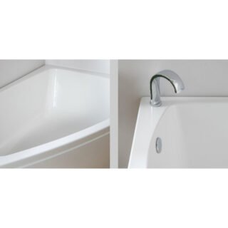 Carron Clipper Corner Bath - 1575mm x 1200mm - No TH - White - Image 3