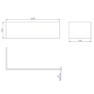 Carron Carronite L Shaped Bath Panel - White - Image 3