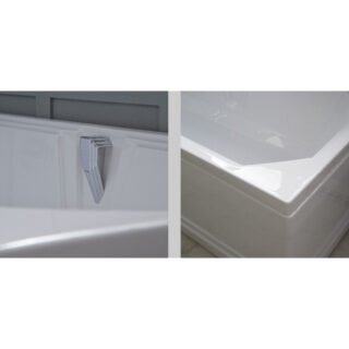 Carron Highgate Carronite Single Ended Bath With Twin Grip - No TH - White - Image 4