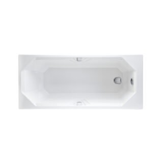 Carron Highgate Carronite Single Ended Bath With Twin Grip - No TH - White - Image 2