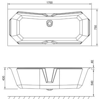 Carron Highgate Carronite Double Ended Bath - No TH - White - Image 6