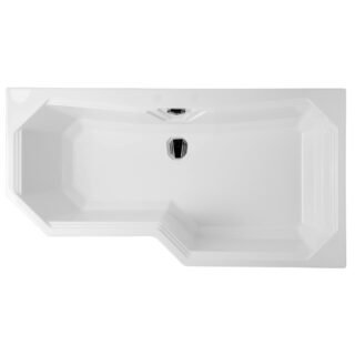 Carron Highgate Carronite Shower Bath - 1700mm x 900mm - No TH - White - Image 4