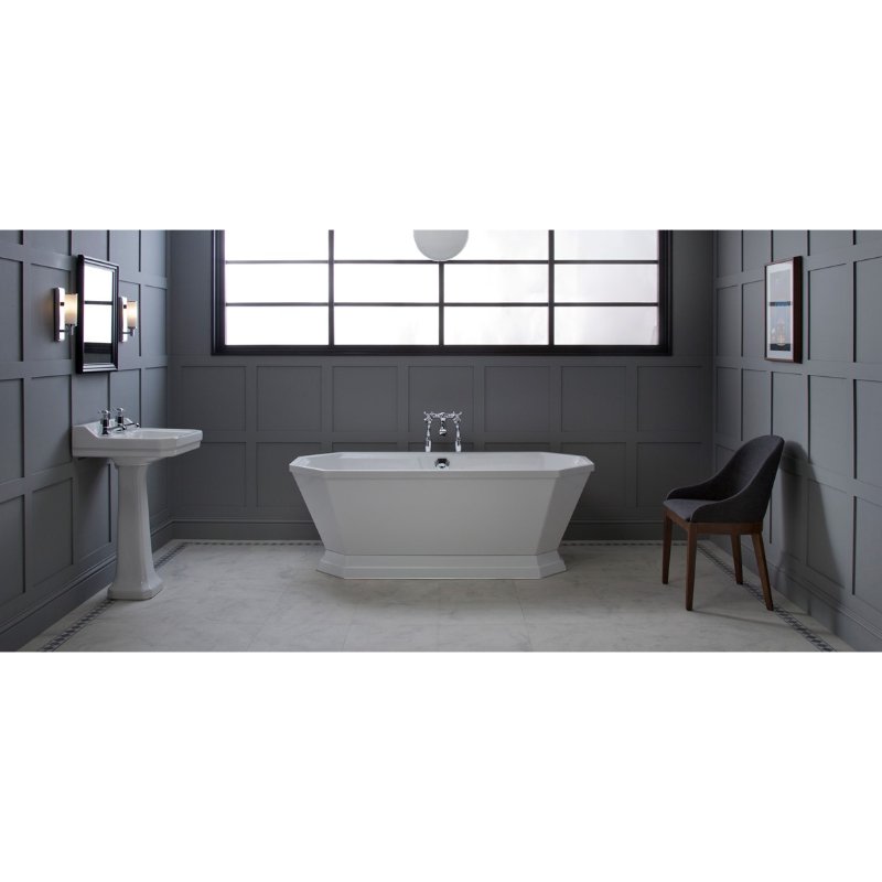 Carron Highgate Carronite Double Ended Freestanding Bath - 1750mm x 800mm - No TH