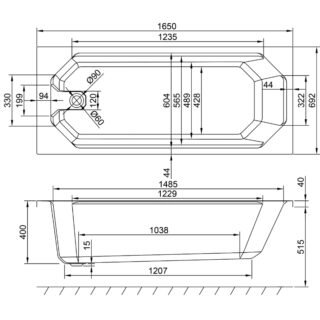 Carron Camden Single Ended Bath - No TH - White - Image 6